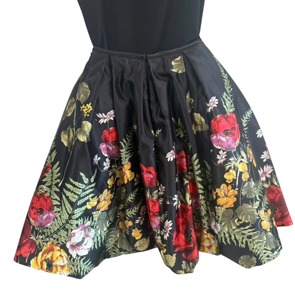 Sherri Hill Black Floral Skirt Beautiful Size 8 Women’s - Picture 9 of 13